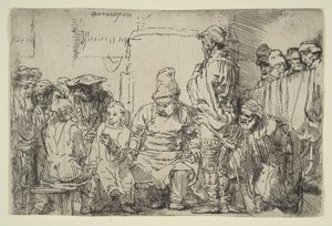 Christus sitzend, disputierend mit den Doktoren, 1654 von Rembrandt van Rijn