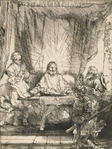 Christus in Emmaus: die größere Platte
