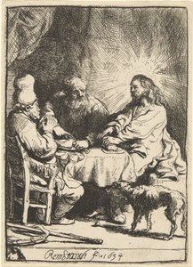 Christus in Emmaus: die kleinere Platte