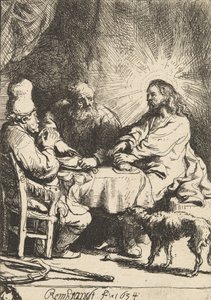 Christus in Emmaus: die kleinere Platte
