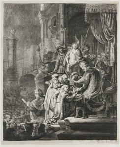 Christus vor Pilatus: große Platte von Rembrandt van Rijn