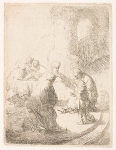 Christus im Disput mit den Gelehrten: kleine Platte von Rembrandt van Rijn
