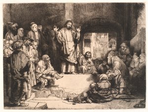 Christus predigt ("La petite tombe") von Rembrandt van Rijn