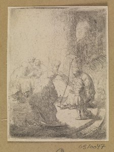 Christus als Kind und die Schriftgelehrten. Kleine Platte von Rembrandt van Rijn