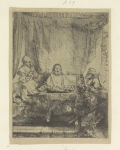 Christus in Emmaus: große Platte von Rembrandt van Rijn