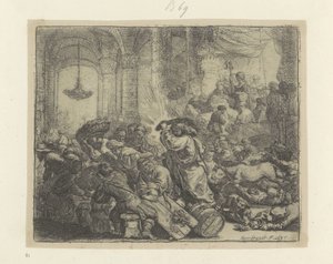 Christus vertreibt die Geldwechsler aus dem Tempel (Recueil de quatre-vingt-cinq estampes originales)