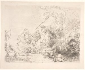 Die große Löwenjagd von Rembrandt van Rijn