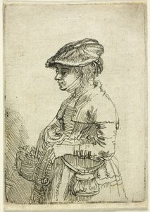 Mädchen mit einem Korb