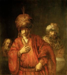 Haman in Ungnade von Rembrandt van Rijn