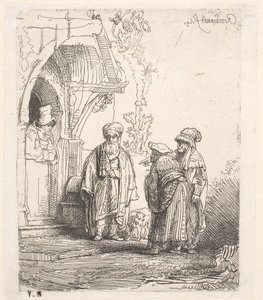 Jakob und Laban (?) von Rembrandt van Rijn