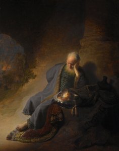 Jeremia beklagt die Zerstörung Jerusalems von Rembrandt van Rijn
