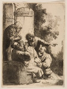Josephs Mantel wird zu Jakob gebracht von Rembrandt van Rijn