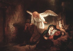 Josephs Traum im Stall in Bethlehem, 1645