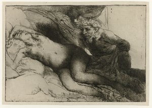 Jupiter und Antiope von Rembrandt van Rijn