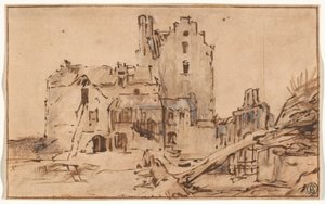 Kostverloren Schloss im Verfall von Rembrandt van Rijn