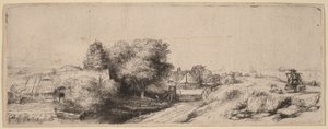 Landschaft mit einem Milchmann von Rembrandt van Rijn