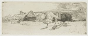 Landschaft mit einem Bauernhof und dem 