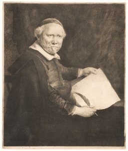 Lieven Willemsz van Coppenol, Schreibmeister: die größere Platte von Rembrandt van Rijn