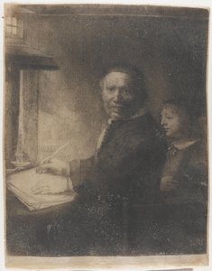 Lieven Willemsz. van Coppenol, Schreibmeister: die kleinere Platte von Rembrandt van Rijn