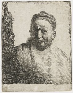 Mann mit Käppchen von Rembrandt van Rijn