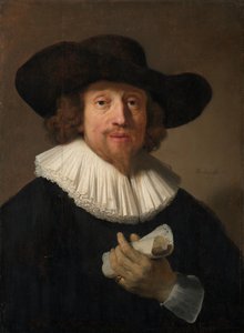 Mann mit einem Notenblatt von Rembrandt van Rijn