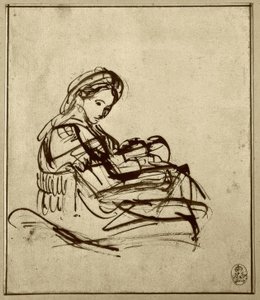 Maria mit dem Kind von Rembrandt van Rijn