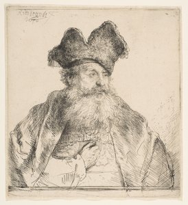 Alter Mann mit geteiltem Pelzmütze, 1640 von Rembrandt van Rijn