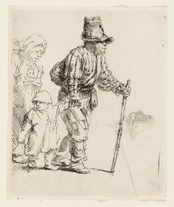 Bauernfamilie auf Wanderschaft von Rembrandt van Rijn