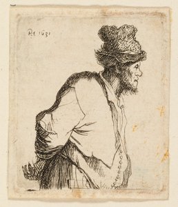 Bauer mit den Händen hinter dem Rücken von Rembrandt van Rijn