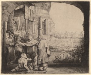 Petrus und Johannes heilen den Gelähmten am Tempeltor
