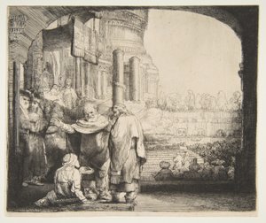 Petrus und Johannes heilen den Gelähmten am Tempeltor, 1659 von Rembrandt van Rijn