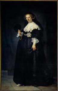 Ganzkörperporträt von Oopjen Coppit, Frau von Maertens Soolmans von Rembrandt van Rijn