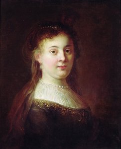 Porträt von Saskia van Uylenburch, ca. 1633 von Rembrandt van Rijn