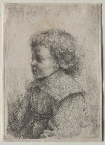Porträt eines Jungen im Profil, 1641 von Rembrandt van Rijn