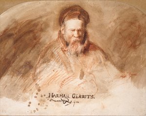 Porträt eines alten Mannes, Rembrandts Vater, 1625-1630 von Rembrandt van Rijn