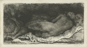 Liegender weiblicher Akt von Rembrandt van Rijn