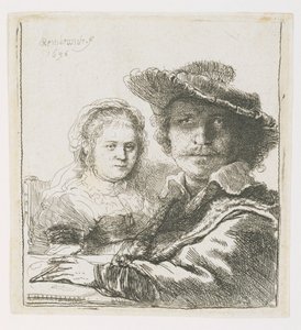 Rembrandt und seine Frau Saskia, 1636 von Rembrandt van Rijn