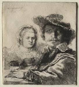 Rembrandt und seine Frau Saskia, 1636 von Rembrandt van Rijn