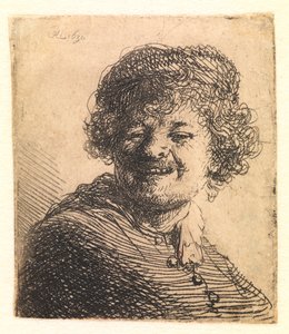 Rembrandt mit Mütze, lachend: Büste