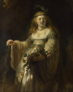 Saskia van Uylenburgh im arkadischen Kostüm, 1635 von Rembrandt van Rijn
