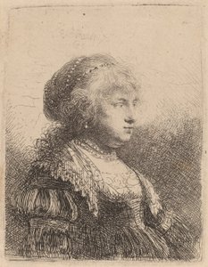 Saskia mit Perlen im Haar, 1634