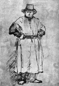 Selbstbildnis im Malermantel von Rembrandt van Rijn