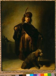 Selbstbildnis in orientalischem Kostüm von Rembrandt van Rijn