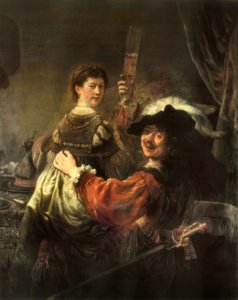 Selbstbildnis mit seiner Gattin Saskia als Verlorener Sohn von Rembrandt van Rijn