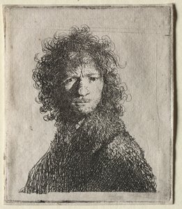 Selbstporträt mit Stirnrunzeln: Büste, 1630 von Rembrandt van Rijn