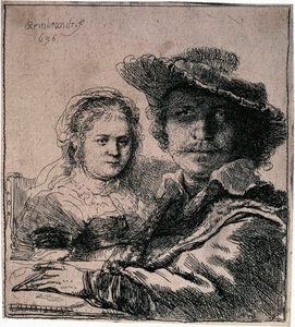 Selbstporträt mit Saskia, 1636 von Rembrandt van Rijn