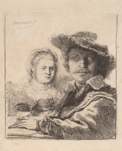 Selbstporträt mit Saskia, 1636 von Rembrandt van Rijn