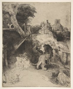 St. Hieronymus liest in einer italienischen Landschaft, ca. 1653
