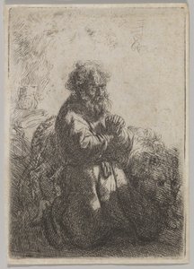 St. Hieronymus im Gebet, 1635 von Rembrandt van Rijn