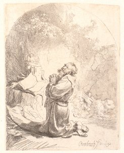 St. Hieronymus betend: gewölbter Druck